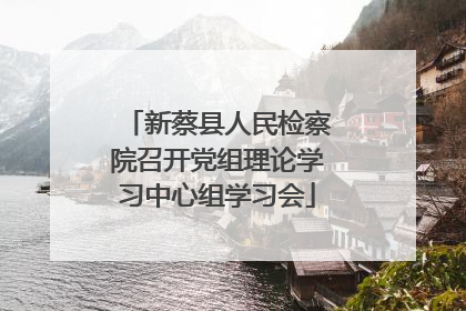 新蔡县人民检察院召开党组理论学习中心组学习会