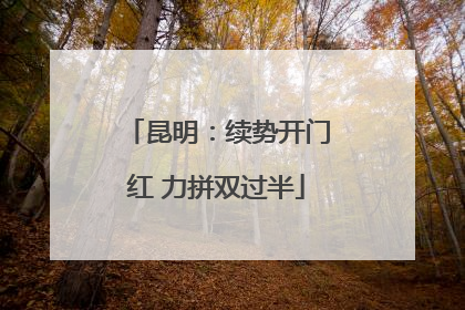 昆明：续势开门红 力拼双过半