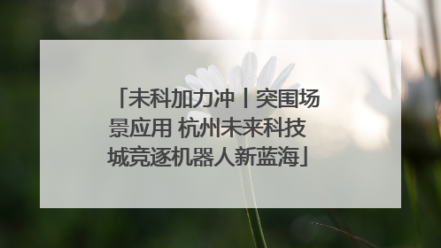未科加力冲丨突围场景应用 杭州未来科技城竞逐机器人新蓝海