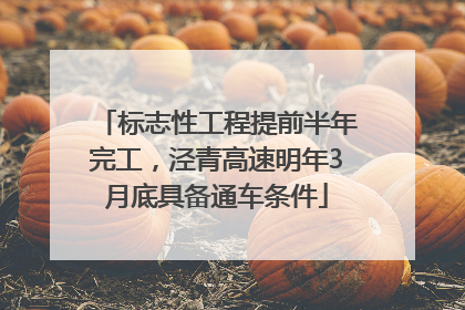 标志性工程提前半年完工，泾青高速明年3月底具备通车条件