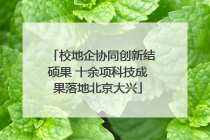 校地企协同创新结硕果 十余项科技成果落地北京大兴
