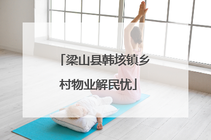 梁山县韩垓镇乡村物业解民忧