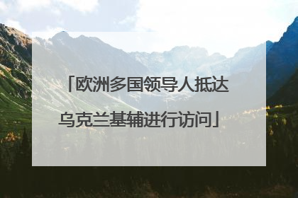 欧洲多国领导人抵达乌克兰基辅进行访问