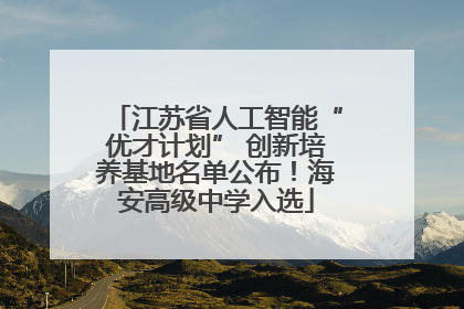 江苏省人工智能“优才计划” 创新培养基地名单公布！海安高级中学入选