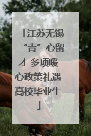 江苏无锡“青”心留才 多项暖心政策礼遇高校毕业生