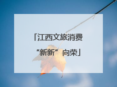 江西文旅消费“新新”向荣