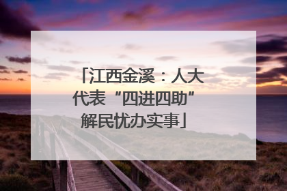 江西金溪：人大代表“四进四助”解民忧办实事