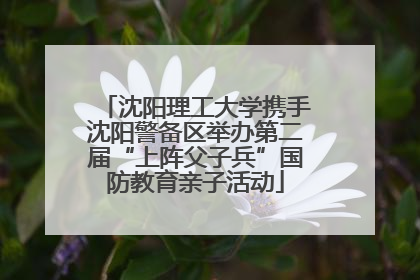 沈阳理工大学携手沈阳警备区举办第二届“上阵父子兵”国防教育亲子活动