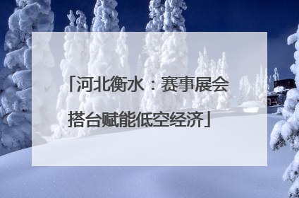 河北衡水：赛事展会搭台赋能低空经济