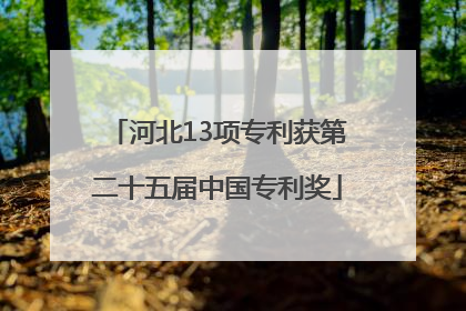河北13项专利获第二十五届中国专利奖