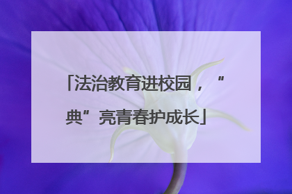 法治教育进校园，“典”亮青春护成长