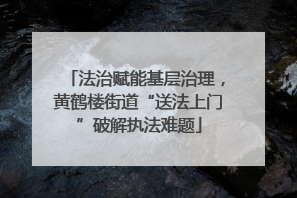法治赋能基层治理，黄鹤楼街道“送法上门”破解执法难题