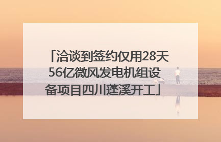 洽谈到签约仅用28天 56亿微风发电机组设备项目四川蓬溪开工