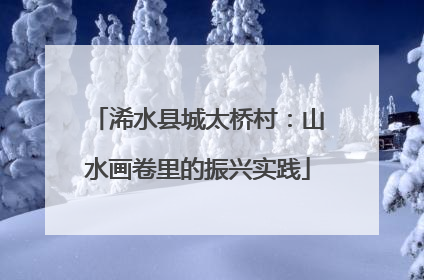 浠水县城太桥村：山水画卷里的振兴实践