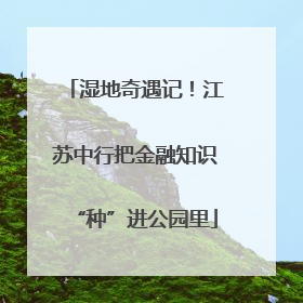 湿地奇遇记！江苏中行把金融知识“种”进公园里