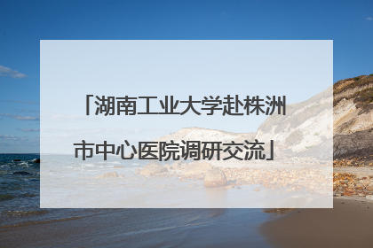 湖南工业大学赴株洲市中心医院调研交流