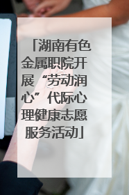 湖南有色金属职院开展“劳动润心”代际心理健康志愿服务活动
