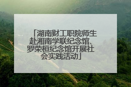 湖南财工职院师生赴湘南学联纪念馆、罗荣桓纪念馆开展社会实践活动