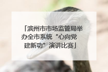 滨州市市场监管局举办全市系统“心向党 建新功”演讲比赛