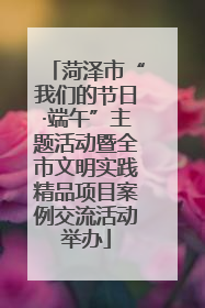 菏泽市“我们的节日·端午”主题活动暨全市文明实践精品项目案例交流活动举办