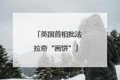 英国首相批法拉奇“画饼”