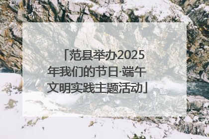 范县举办2025年我们的节日·端午文明实践主题活动