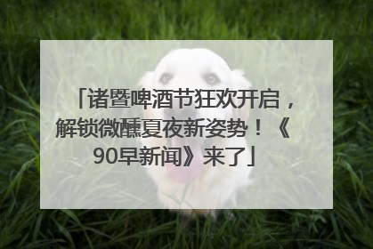 诸暨啤酒节狂欢开启，解锁微醺夏夜新姿势！《90早新闻》来了