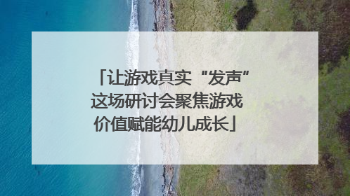 让游戏真实“发声” 这场研讨会聚焦游戏价值赋能幼儿成长