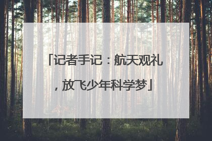 记者手记：航天观礼，放飞少年科学梦