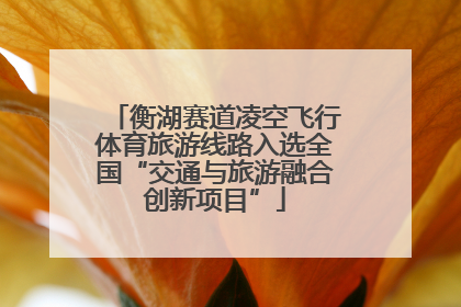 衡湖赛道凌空飞行体育旅游线路入选全国“交通与旅游融合创新项目”