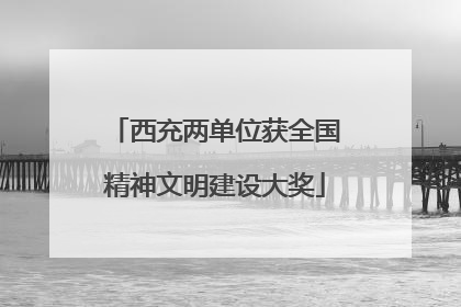 西充两单位获全国精神文明建设大奖