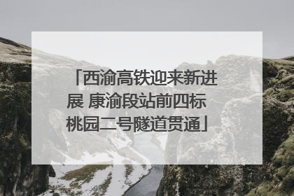 西渝高铁迎来新进展 康渝段站前四标桃园二号隧道贯通