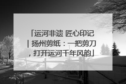 运河非遗 匠心印记｜扬州剪纸：一把剪刀，打开运河千年风韵