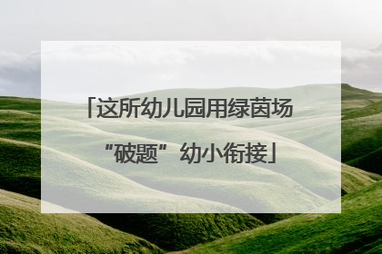 这所幼儿园用绿茵场“破题”幼小衔接