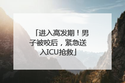 进入高发期！男子被咬后，紧急送入ICU抢救