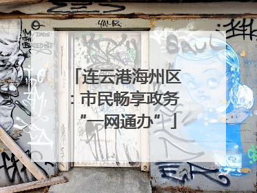 连云港海州区：市民畅享政务“一网通办”