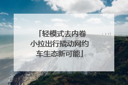 轻模式去内卷 小拉出行撬动网约车生态新可能
