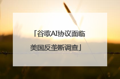 谷歌AI协议面临美国反垄断调查