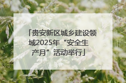 贵安新区城乡建设领域2025年“安全生产月”活动举行