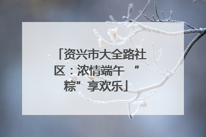 资兴市大全路社区：浓情端午 “粽”享欢乐