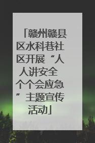 赣州赣县区水科巷社区开展“人人讲安全 个个会应急”主题宣传活动