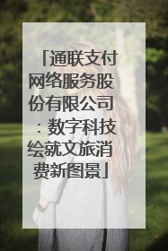 通联支付网络服务股份有限公司：数字科技绘就文旅消费新图景
