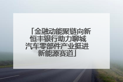 金融动能聚链向新 恒丰银行助力聊城汽车零部件产业挺进新能源赛道