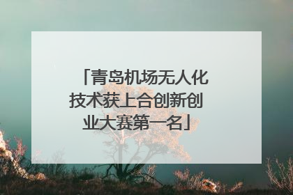青岛机场无人化技术获上合创新创业大赛第一名