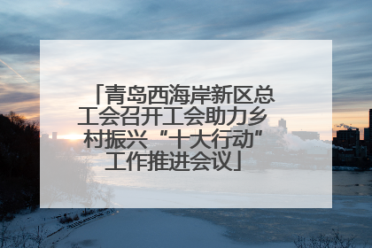 青岛西海岸新区总工会召开工会助力乡村振兴“十大行动”工作推进会议