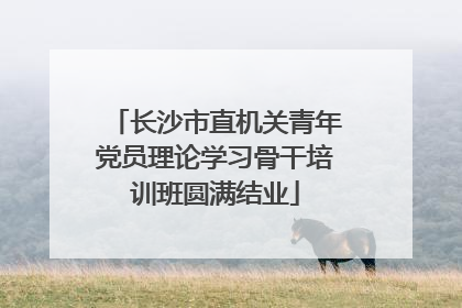长沙市直机关青年党员理论学习骨干培训班圆满结业
