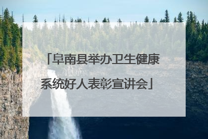 阜南县举办卫生健康系统好人表彰宣讲会