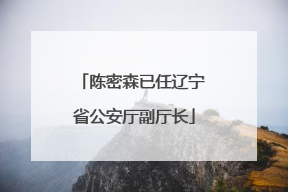 陈密森已任辽宁省公安厅副厅长