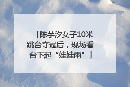 陈芋汐女子10米跳台夺冠后，现场看台下起“娃娃雨”