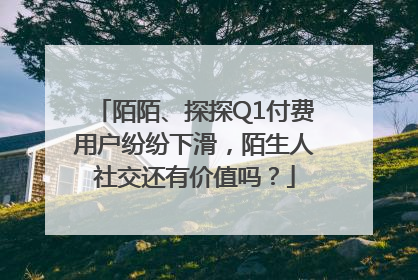 陌陌、探探Q1付费用户纷纷下滑，陌生人社交还有价值吗？